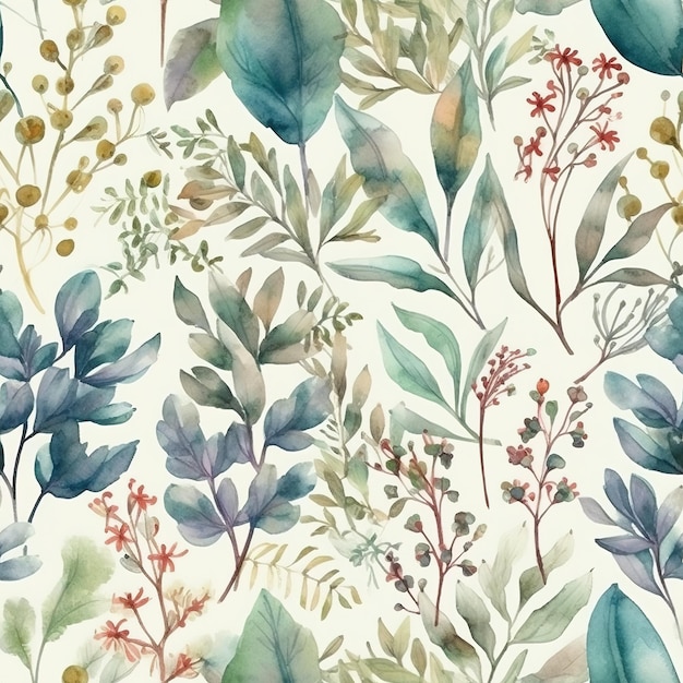 A set of watercolor floral wallpapers.