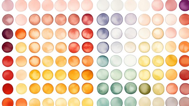 set of watercolor paint spots