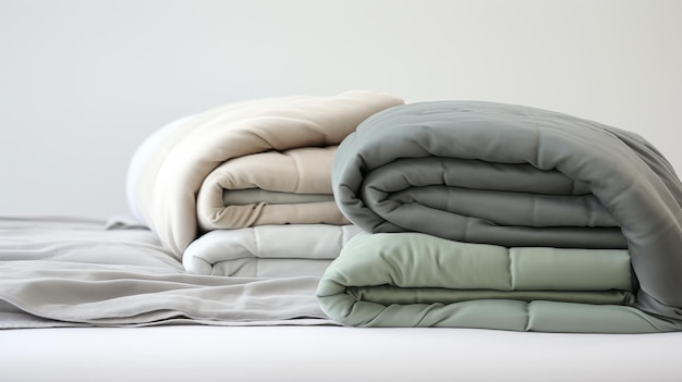 Set of Weighted Blankets on Display