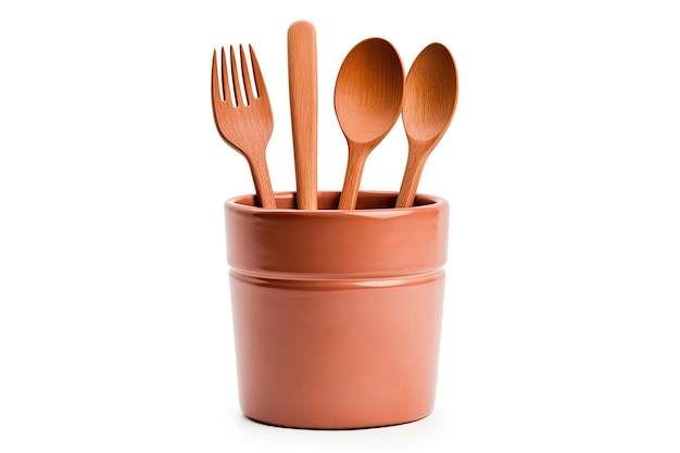 Set of wooden kitchen utensils