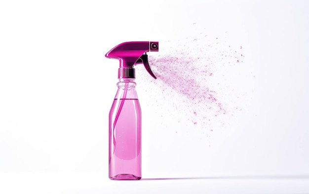 Photo setting spray for lasting makeup on white background