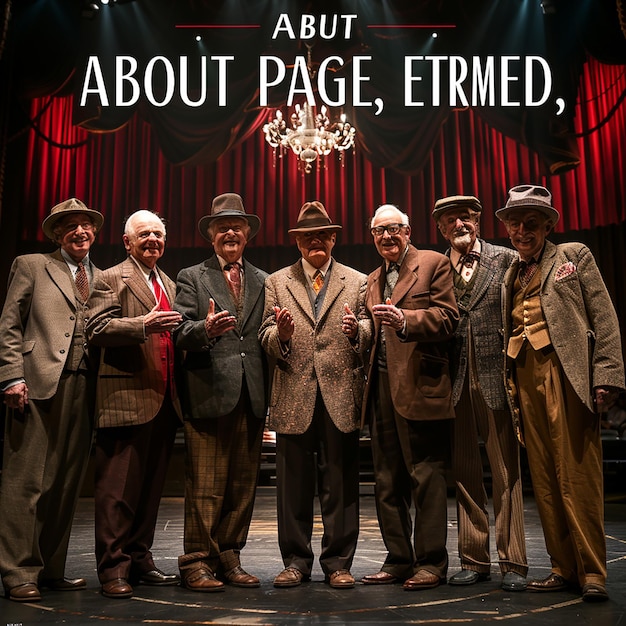 Seven Elderly Men on Stage A Nostalgic and Melancholic Scene