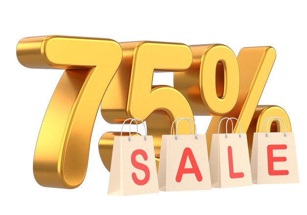 Seventy five percent sale 75 sale Sale banner decoration