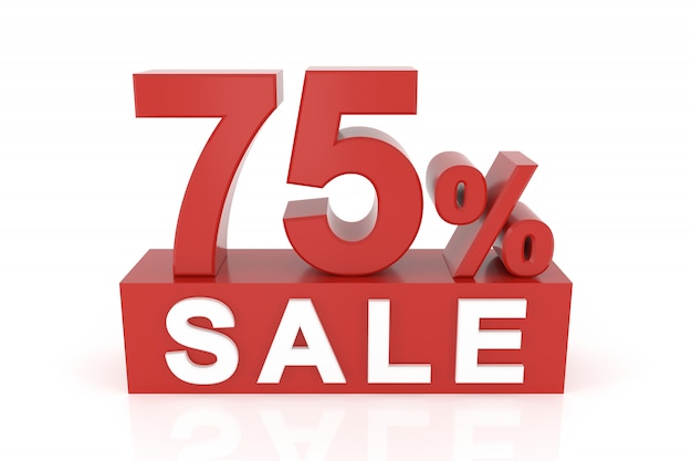 Seventy five percent sale