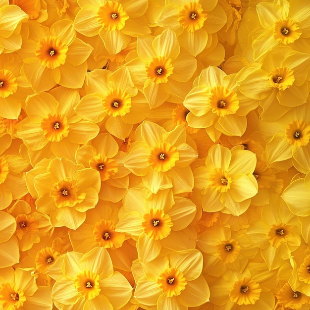 Photo several daffodil flowers filling the entire image