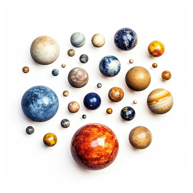 Several miniature planets