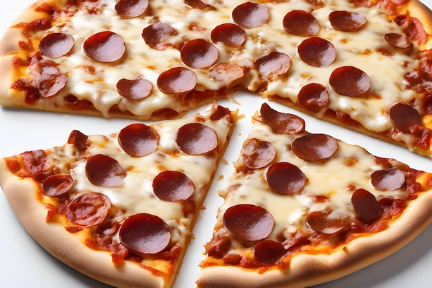 Severing the Art of Flavors Exploring Food pizza with melted cheese from AI Generated Best Photo