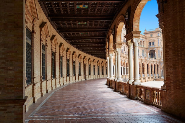 Seville Sevilla Plaza de Espana arcade Andalusia Spain square