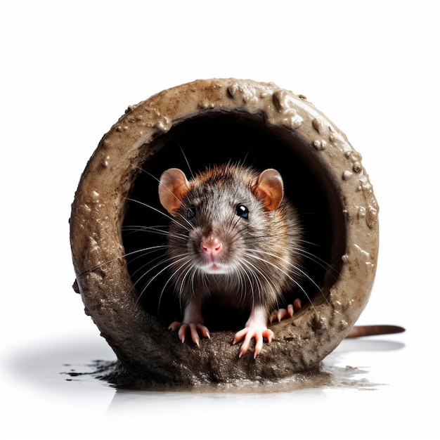 sewer rat closeup view