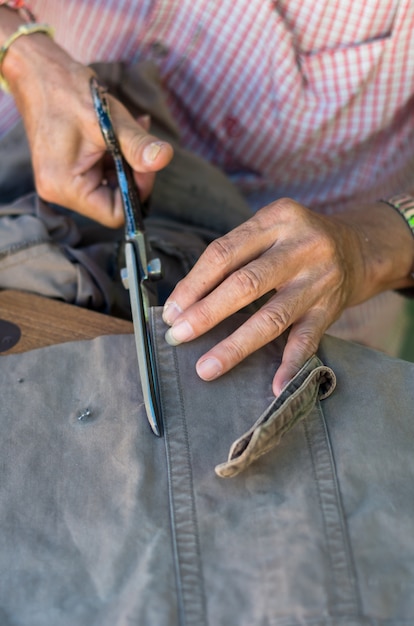 Sewing Process in step cutting