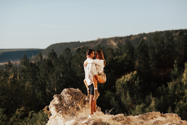 Sexy couple in the mountain