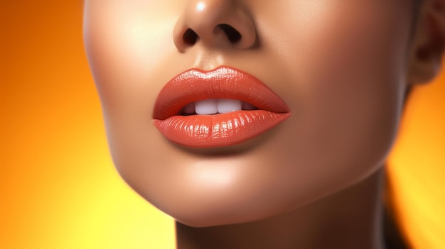 sexy full lips gloss of lips and womans mouth