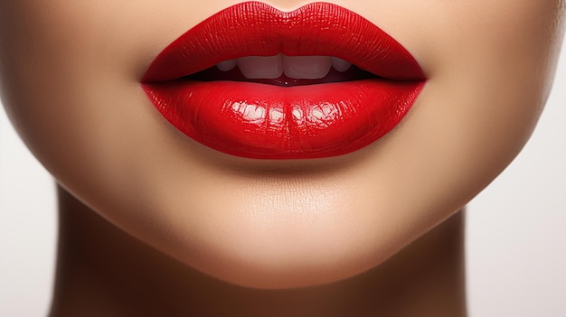 Sexy Lips Red Lips Beauty Makeup Details