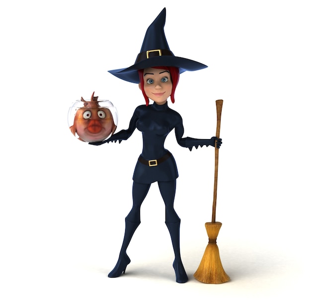 Sexy witch - 3D Illustration