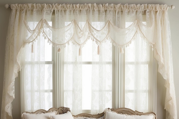 Shabby Chic Lace Curtain Canopy