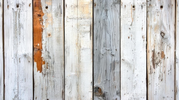 Shabby Chic Whitewashed Wooden Planks Background with Subtle Grain Texture for Design and Decor