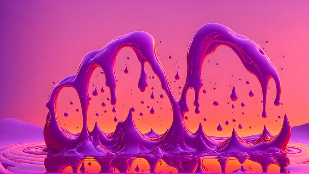 Shades of orange pink purple blending like a liquid background 3d wallpaper