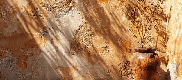 Shadow on a pottery wall