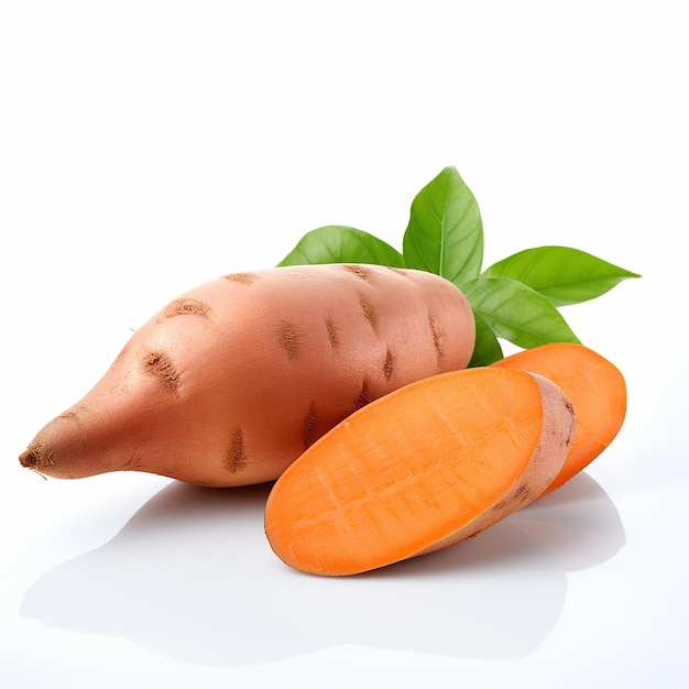 Shadowless Sweet Potato on White