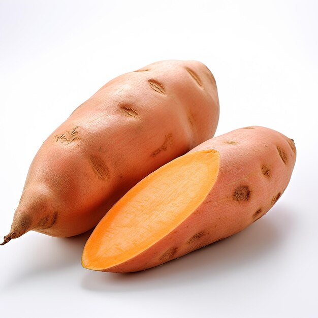 Shadowless Sweet Potato on White