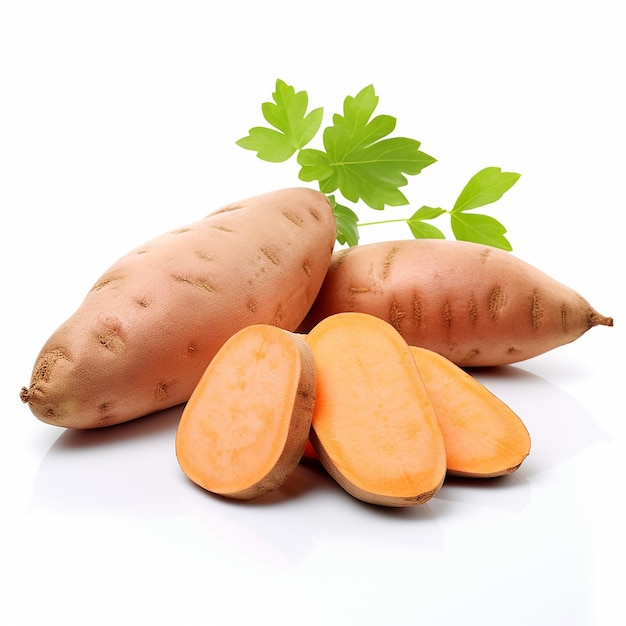 Shadowless Sweet Potato on White