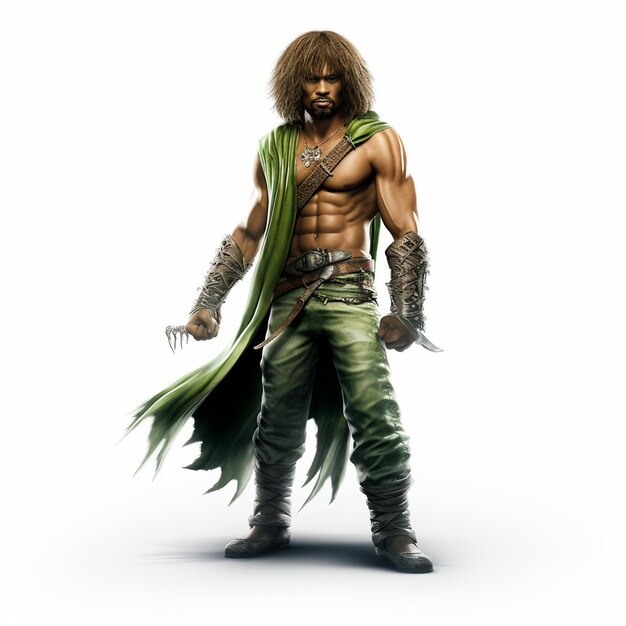 Shaggy in Mortal Combat on a white background