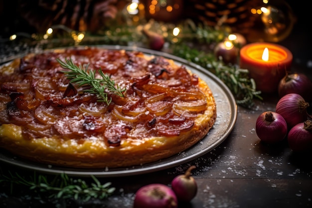 Shallot Tarte Tartin christmas Dinner Food Photo