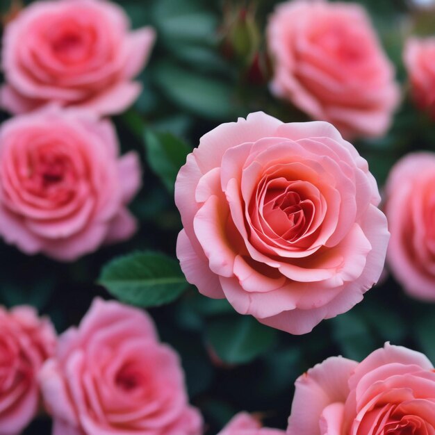 Shallow focus photography of red and pink roses