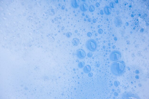 Shampoo foam with bubbles