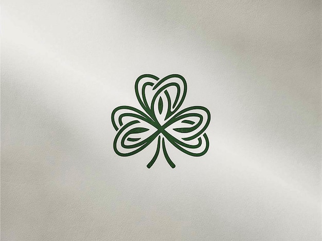 Photo shamrock background and clover isolated on white background st patricks day symbol cartoon