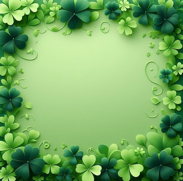 Shamrock green background Saint Patricks Day background