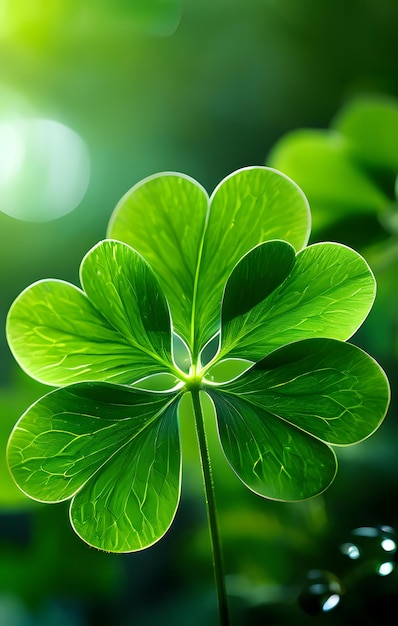 Shamrocks nature blur background