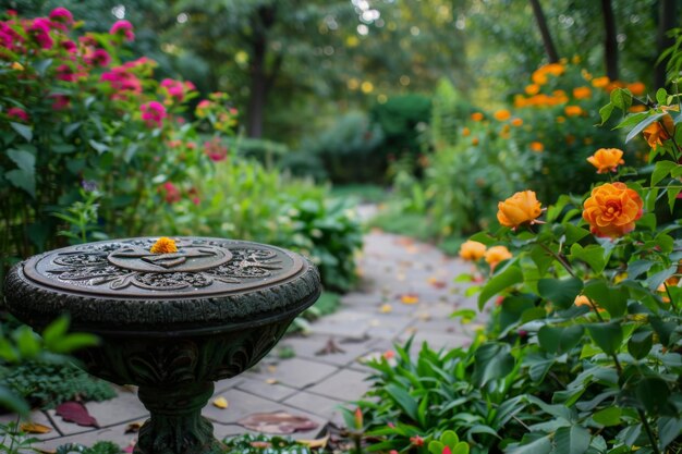 Shana Tova Greeting in a Garden