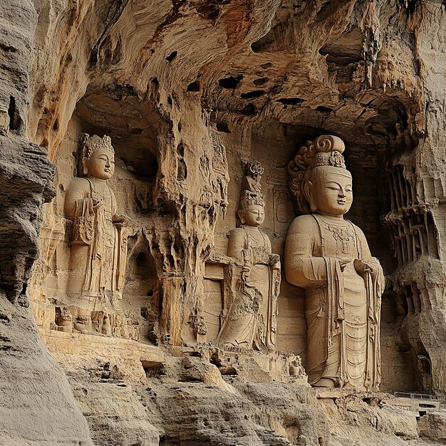 Shanxi Yungang Grottoes Super Real Scene