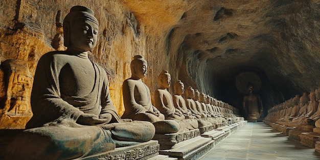 Shanxi Yungang Grottoes Super Real Scene