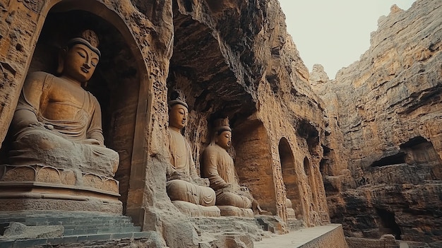 Shanxi Yungang Grottoes Super Real Scene