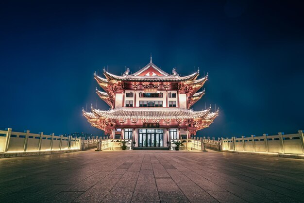 Shaoxing Ancient Architecture Street Night Scenery