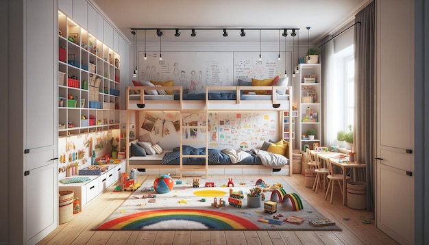 Shared Spaces Joyful Room for Siblings