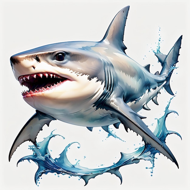 Shark Illustration Background Very Cool