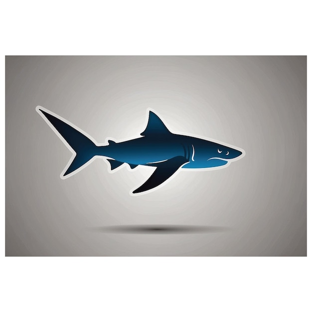 shark silhouette logo icon design image