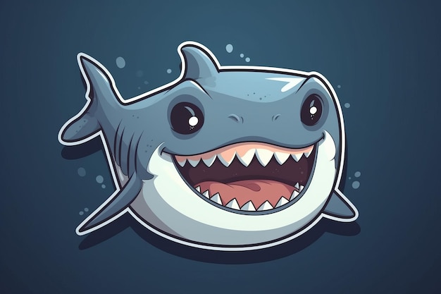 A shark with a big smile on its face