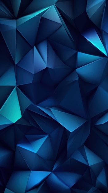 Sharp Angles of Dark Blue Sapphire Abstract Background in the Style of Dark Gray and Teal Generative AI