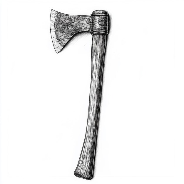 Photo sharp axe on flat back