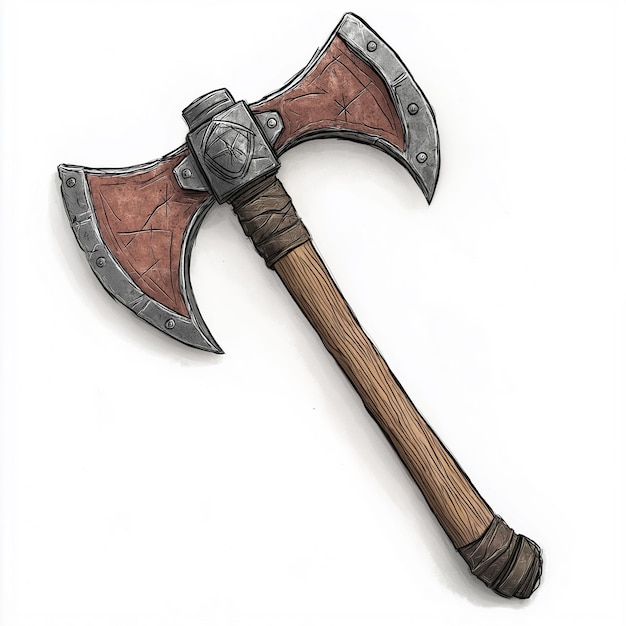 Sharp axe on flat back