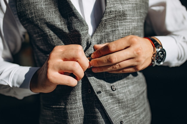 Sharp dressed man wearing jacket and bow tie.