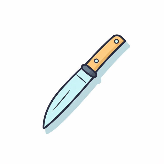 Photo sharp kitchen knife icon illustration professional cooking utensil