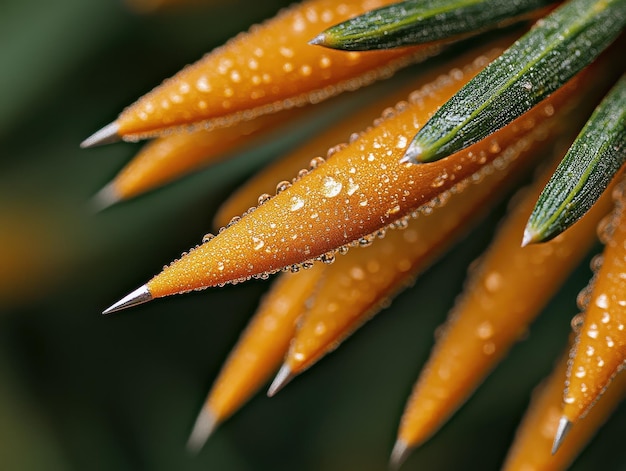 Sharp Needle Points on a Pine Tree Needle