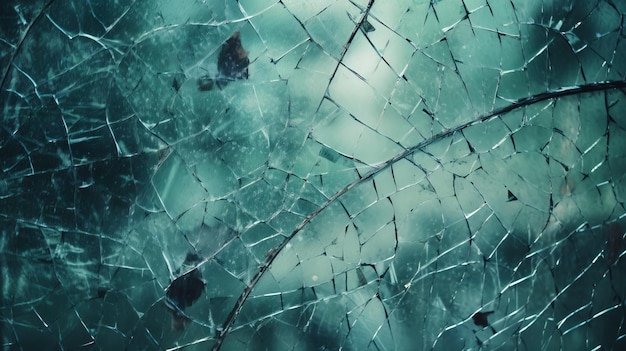 A shattered glass window background Generative AI