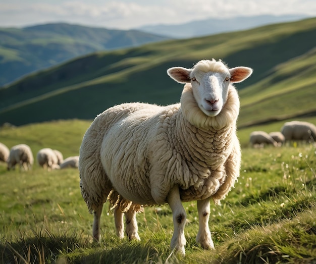 sheep on a meadow