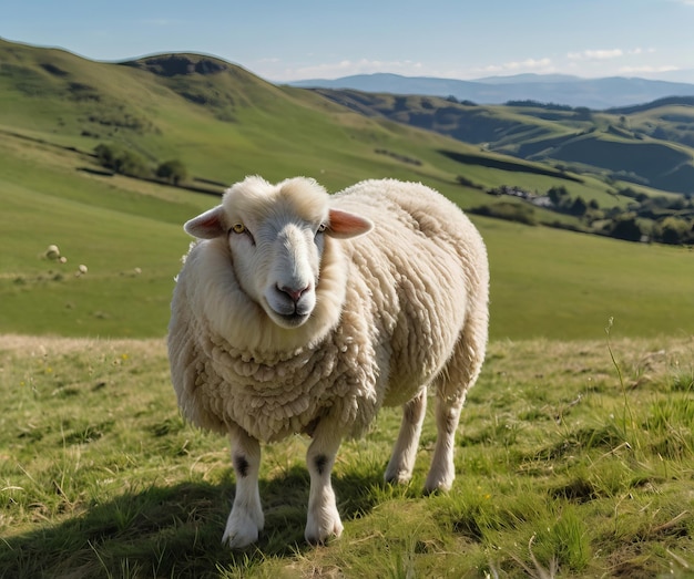 sheep on a meadow